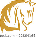 logo illustration golden horse 22864165