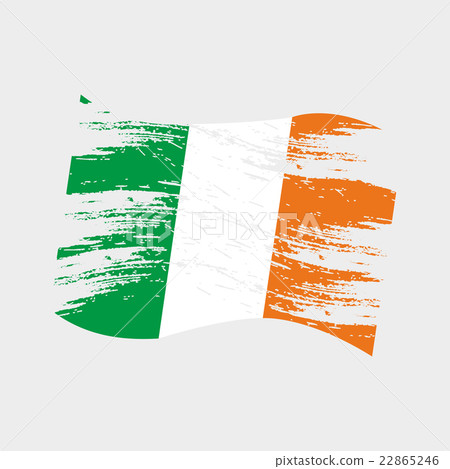 color ireland national flag grunge style eps10 22865246