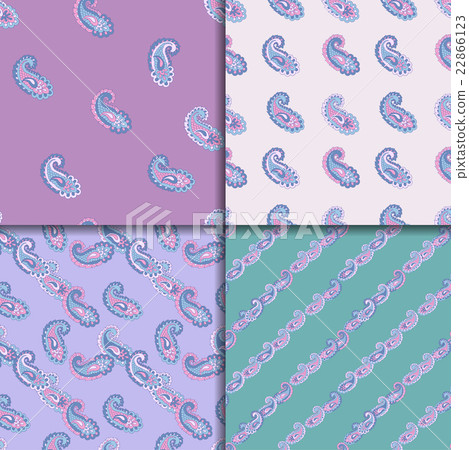 Vector illustration of seamless paisley pattern - Stock Illustration ...