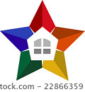 logo illustration star real estate 22866359