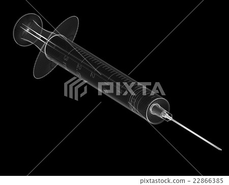 Syringe isolated on background 22866385