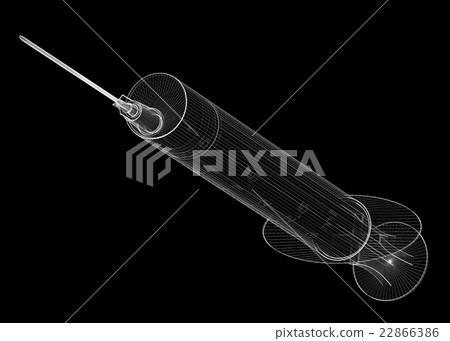 Syringe isolated on background Syringe isolated on background 22866386