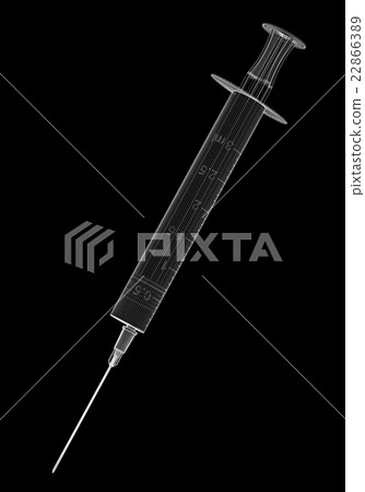 Syringe isolated on background 22866389