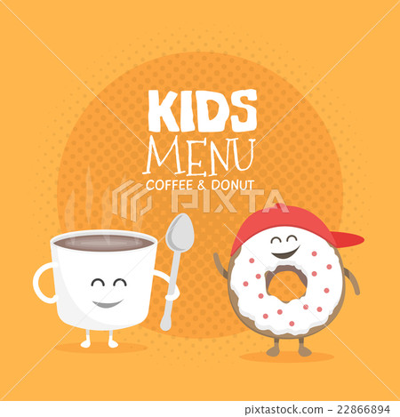 Kids restaurant menu cardboard character. Funny 22866894
