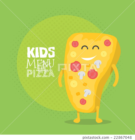 Kids restaurant menu cardboard character. Funny Kids restaurant menu cardboard character. Funny 22867048