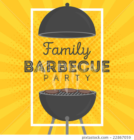 Lovely vector barbecue party invitation design 22867059