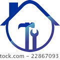 logo illustration home service 22867093