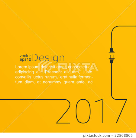 New year 2017 plug and socket. New year 2017 plug and socket. 22868805