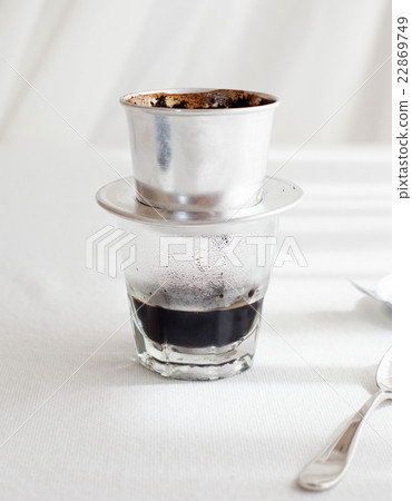 Traditional Vietnamese coffee on white background 22869749