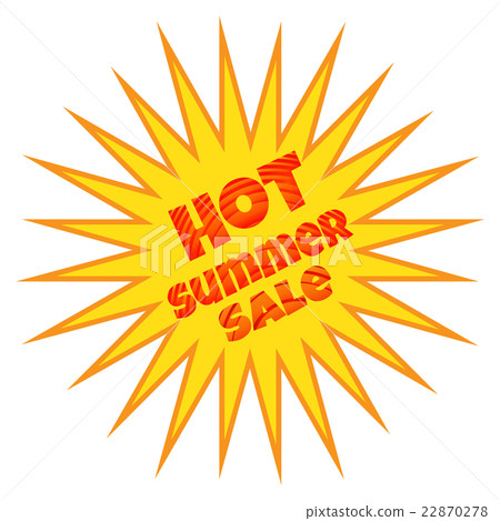 Vector label with the inscription hot summer sale Vector label with the inscription hot summer sale 22870278
