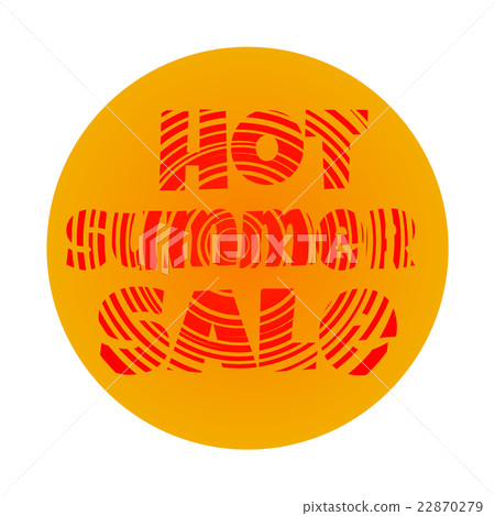 vector sun icon with the word hot summer sale vector sun icon with the word hot summer sale 22870279