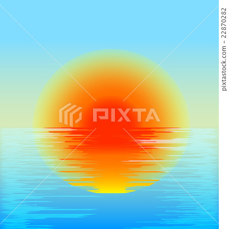 vector sunset in the sea vector sunset in the sea 22870282