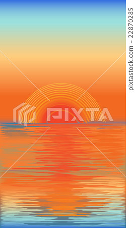 vector sunset in the sea vector sunset in the sea 22870285