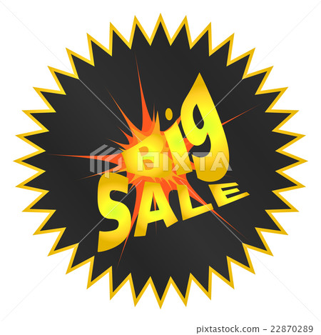 Vector label sticker explosion with a big sale sig Vector label sticker explosion with a big sale sig 22870289
