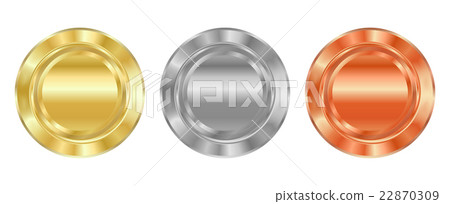 Vector set of blank templates of gold, silver Vector set of blank templates of gold, silver 22870309