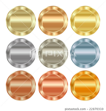 vector round blank templates from gold platinum vector round blank templates from gold platinum 22870310
