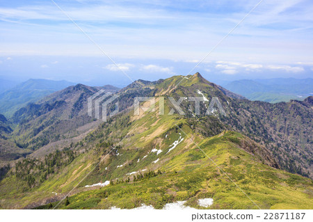 Mt. Kenzoragi mountain from Mt. Takeoyama summit Gunma Prefecture Kawaba village 22871187