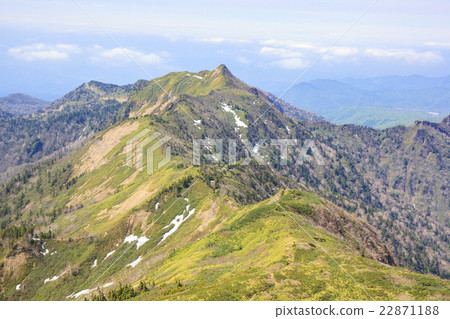 Mt. Kenzoragi mountain from Mt. Takeoyama summit Gunma Prefecture Kawaba village 22871188