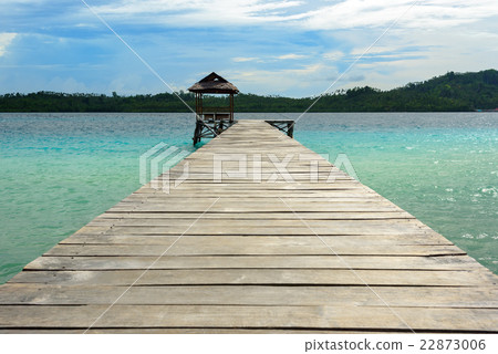 Wooden Dock on Togean Islands. Indonesia. 22873006