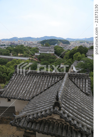 世界遺產“姬路城堡”從乾燥的小寺廟看到姬路市西部的兩個水門和西野丸 世界遺產“姬路城堡”從乾燥的小寺廟看到姬路市西部的兩個水門和西野丸 22873130