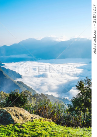 Cloud of sea and blue sky in Alishan National Park 22873217
