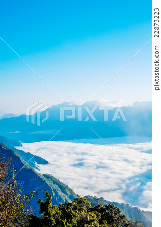 Cloud of sea and blue sky in Alishan National Park 22873223