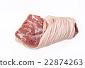 Pork belly on a white background 22874263