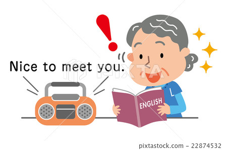 Elderly woman English illustration 22874532