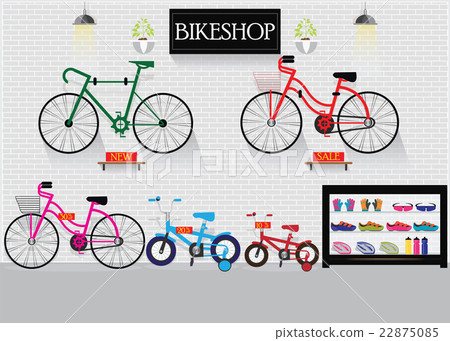 Bicycle stores or bike shops. 22875085