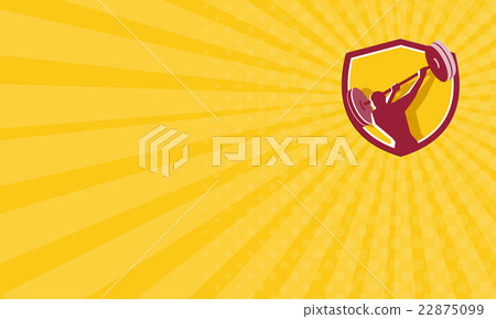 Business card Weightlifter Swinging Barbell Rear Business card Weightlifter Swinging Barbell Rear 22875099
