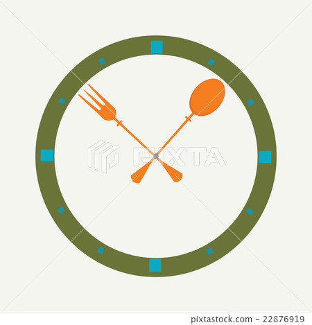 Fork and spoon as a clock. Fork and spoon as a clock. 22876919