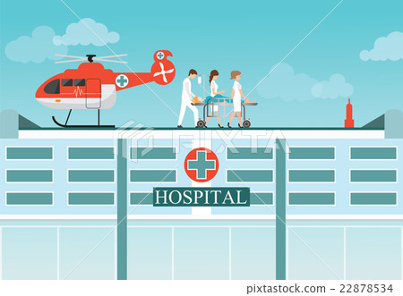 Medical emergency chopper helicopter . 22878534