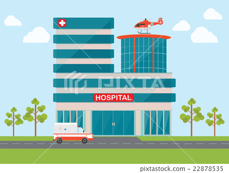 Medical emergency chopper helicopter and Ambulance 22878535