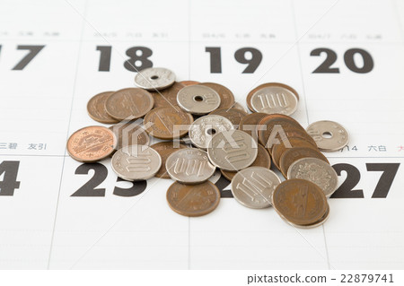 Coin and calendar Coin and calendar 22879741