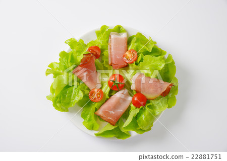 lettuce and thin sliced Black Forest ham lettuce and thin sliced Black Forest ham 22881751