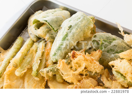 很多蔬菜天婦羅白背 22881978