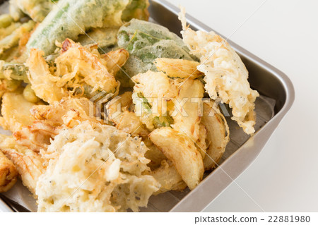 很多蔬菜天婦羅白背 22881980