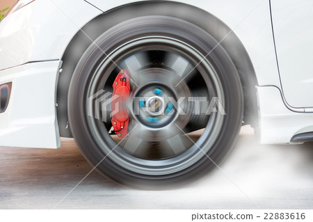 Show burning tires. Show burning tires. 22883616