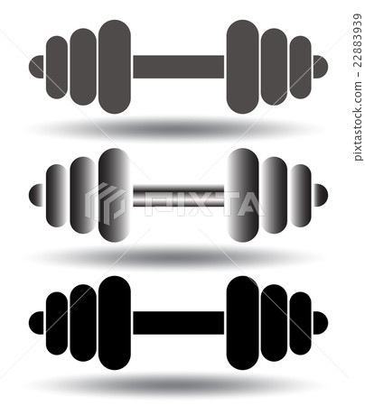 Barbell icon set 22883939