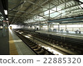 Train arrives at JR Fukui Station 22885320