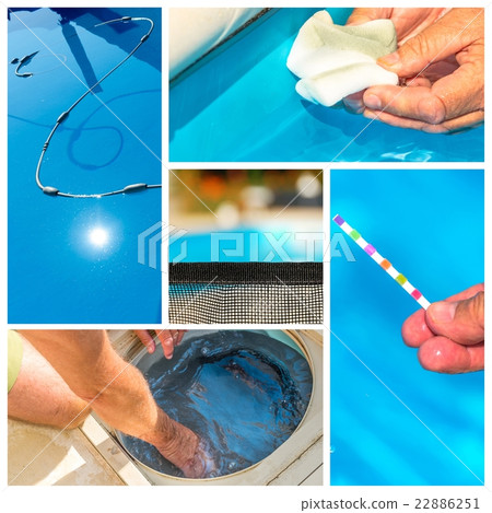 Collage maintenance of a private pool 22886251