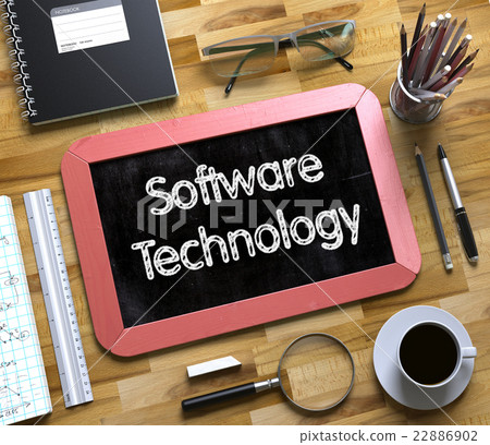 Small Chalkboard with Software Technology Concept. 22886902
