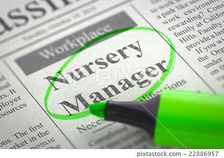 Nursery Manager Hiring Now. 22886957