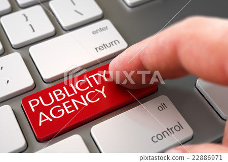 Publicity Agency on Keyboard Key Concept. 22886971