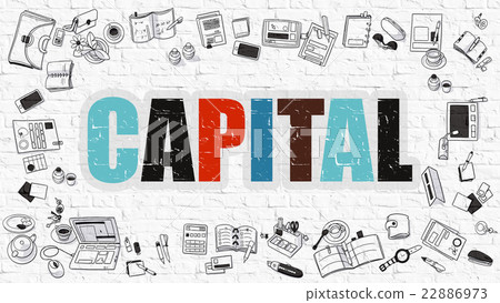 Capital Concept with Doodle Design Icons. Capital Concept with Doodle Design Icons. 22886973