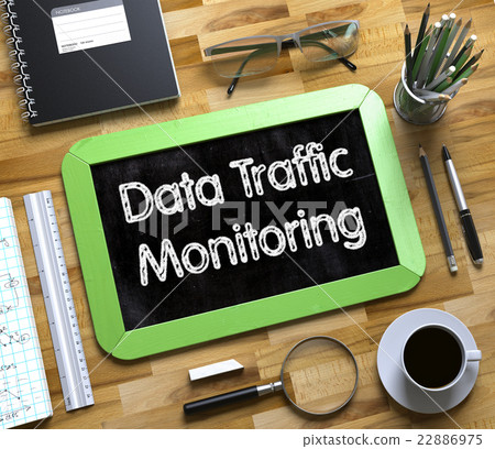 Data Traffic Monitoring - Text on Small Chalkboard Data Traffic Monitoring - Text on Small Chalkboard 22886975