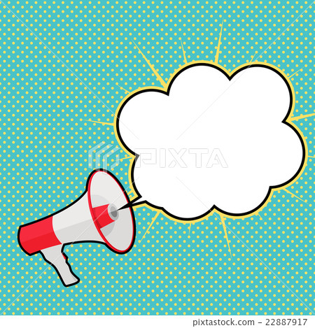 Megaphone with Speech Bubble Vector Illustration 22887917