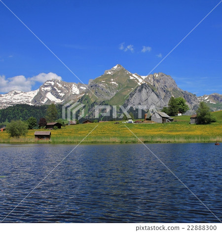 Alpstein Range and lake Schwendisee 22888300