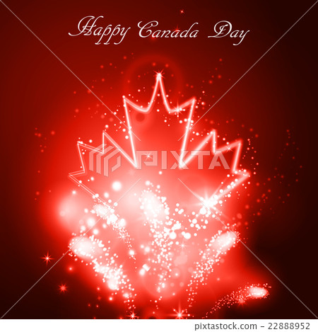 Neon maple leaf on the dark Neon maple leaf on the dark 22888952