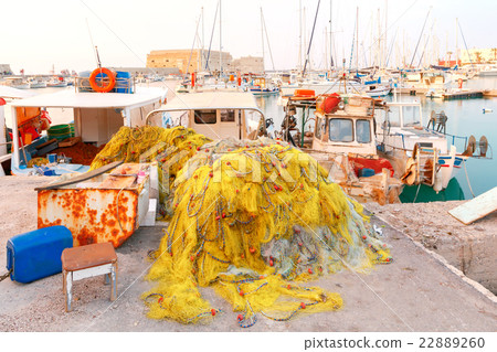 Heraklion. Fishing boats in the old port. Heraklion. Fishing boats in the old port. 22889260